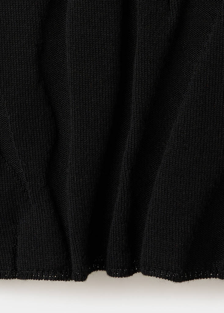 Fitted textured sweater — Black