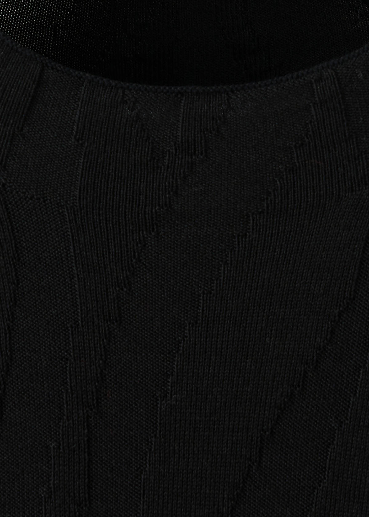 Fitted textured sweater — Black