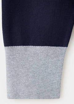 Striped polo-neck sweater — Medium Heather Grey 9