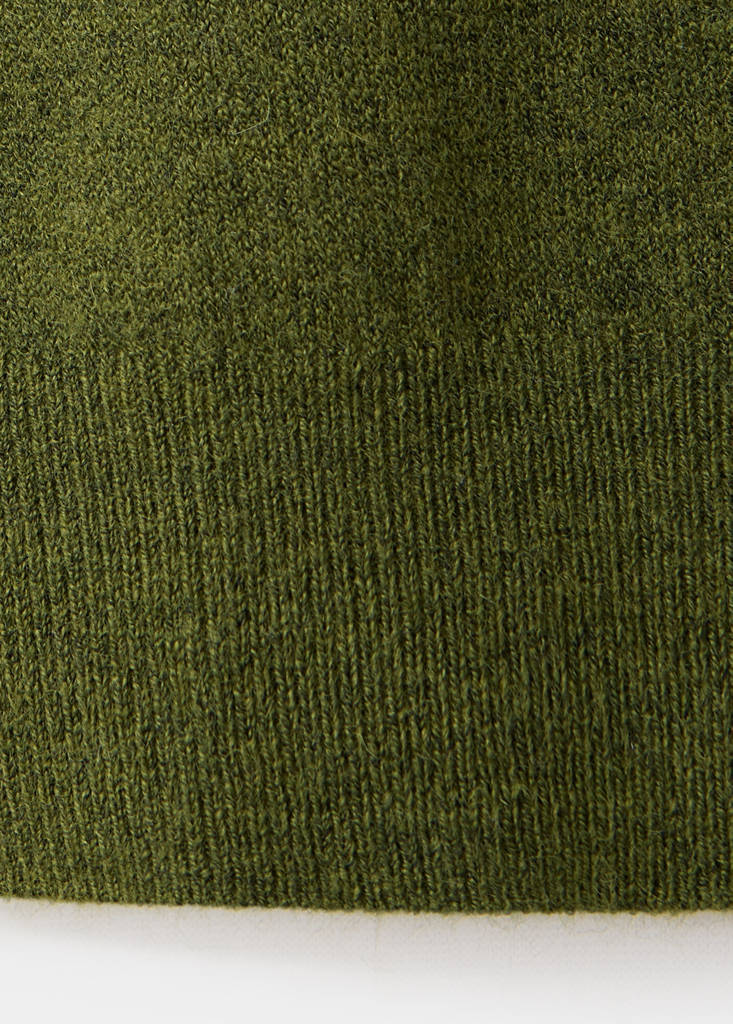 Short-sleeved knitted sweater — Green