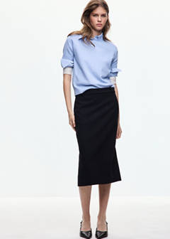 Short-sleeved knitted sweater — Sky Blue 2