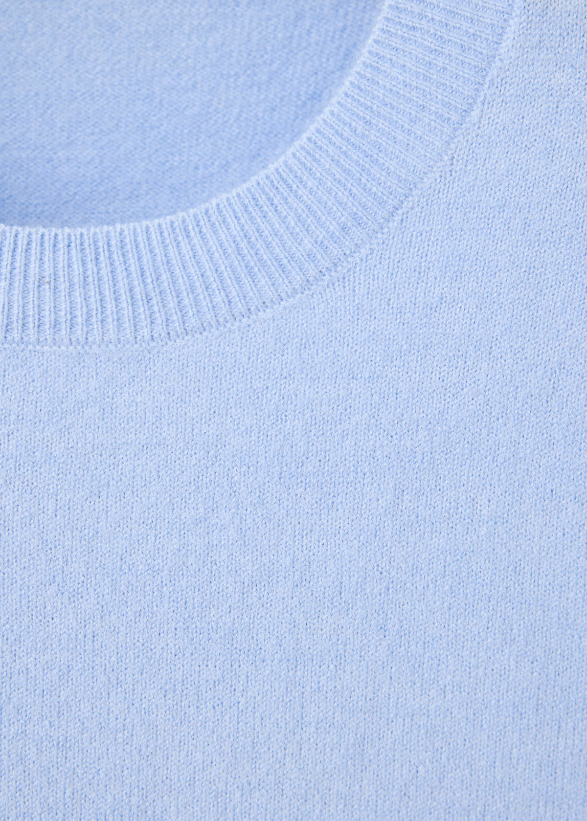 Short-sleeved knitted sweater — Sky Blue
