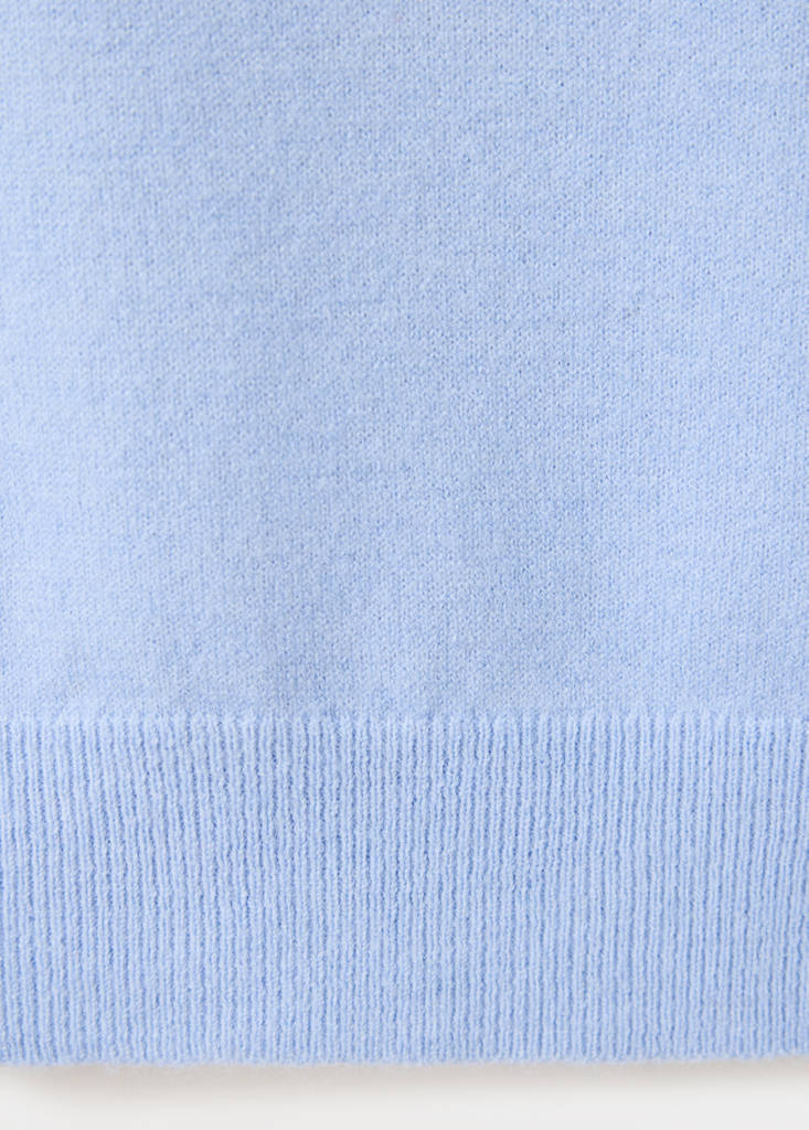 Short-sleeved knitted sweater — Sky Blue