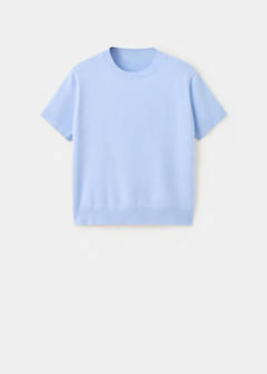 Short-sleeved knitted sweater — Sky Blue 7