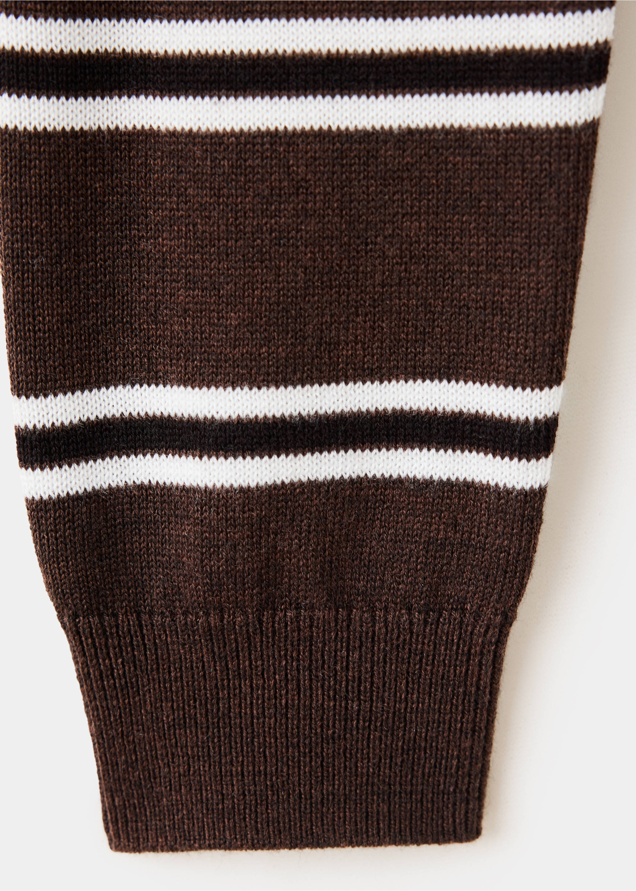 Striped knit jumper - Details of the article 0, Chocolate. Ref: 37005873-00.