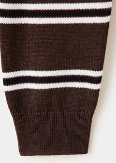 Striped knit jumper — Chocolate 7
