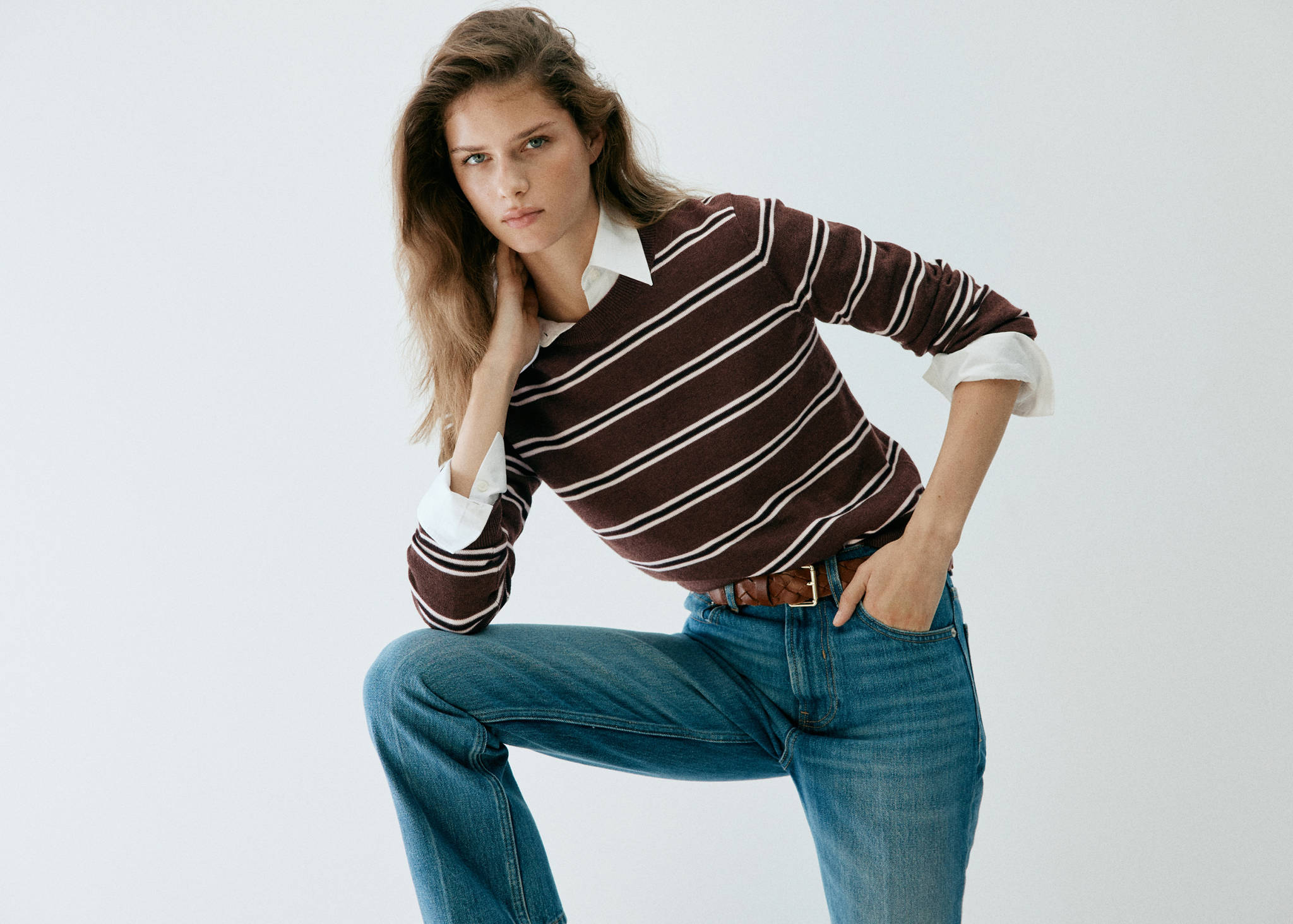 Striped knit jumper - Panoramic plane