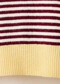 Contrasting stripes sweater — Burgundy 7