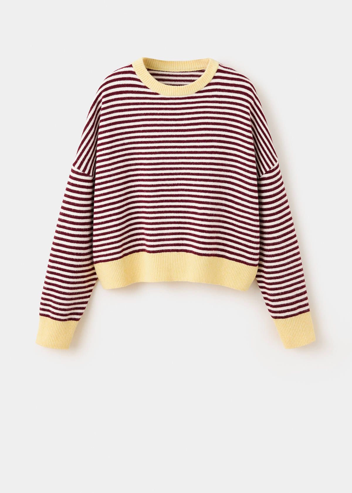 Contrasting stripes sweater — Burgundy