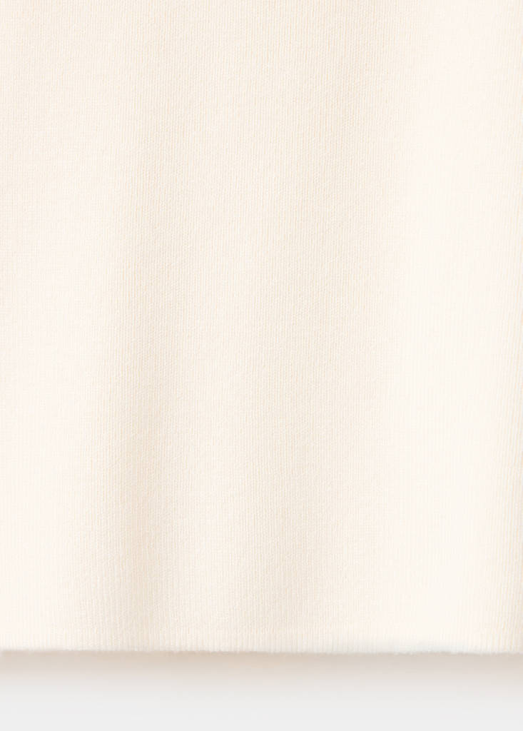 Fine-knit cut-out jumper — Ecru