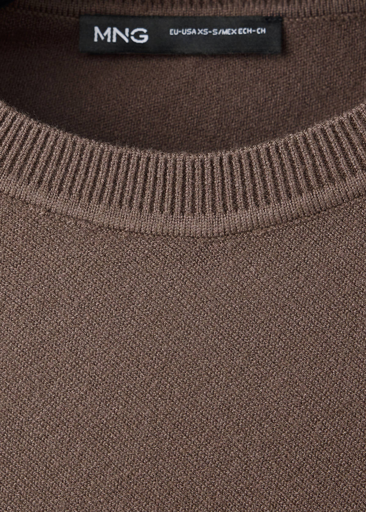 Asymmetric hem sweater — Chocolate