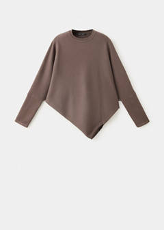 Asymmetric hem sweater — Chocolate 5