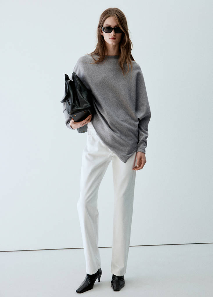 Asymmetric hem sweater