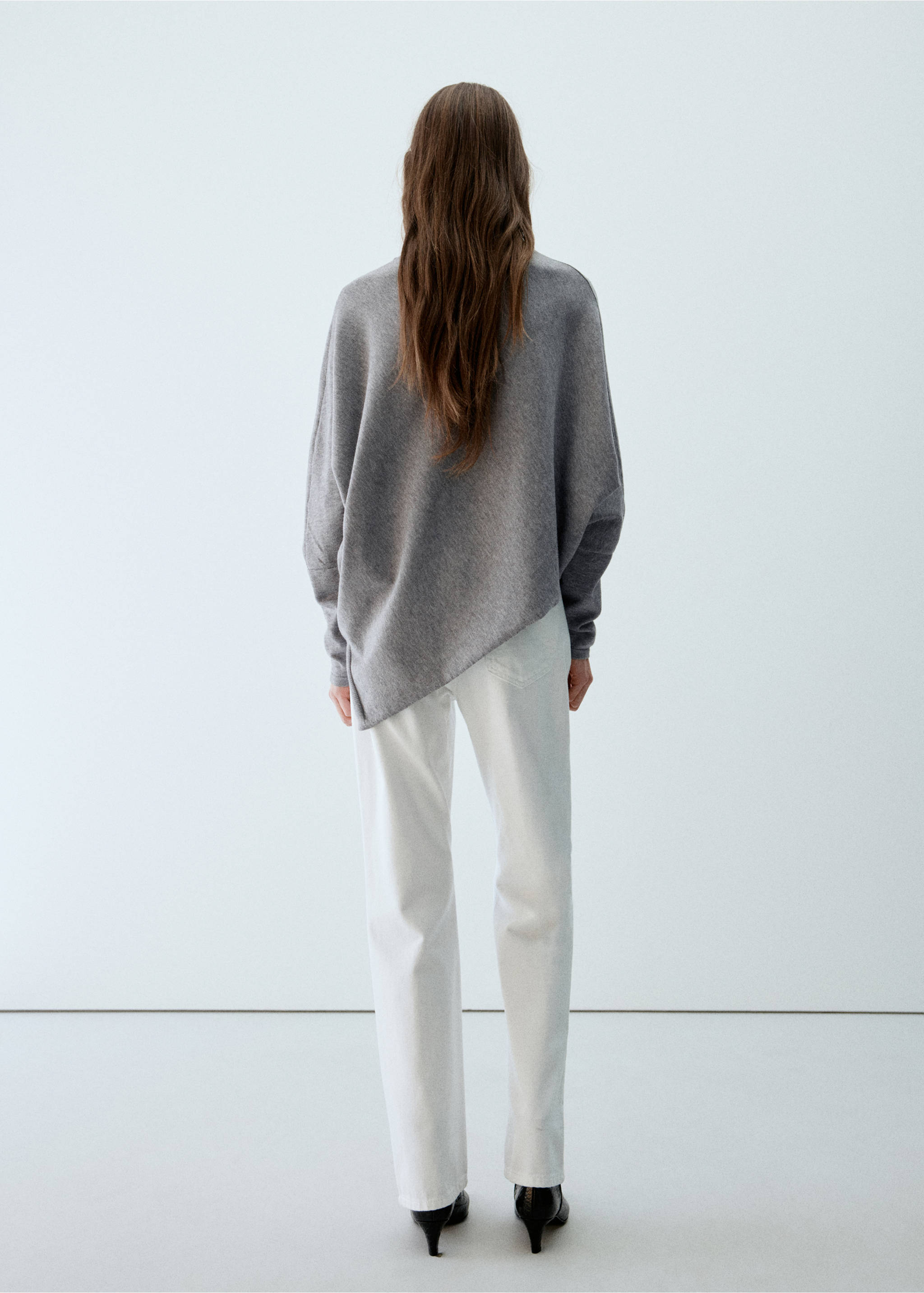 Asymmetric hem sweater - Reverse of the article, Medium Heather Grey. Ref: 37005879-00.