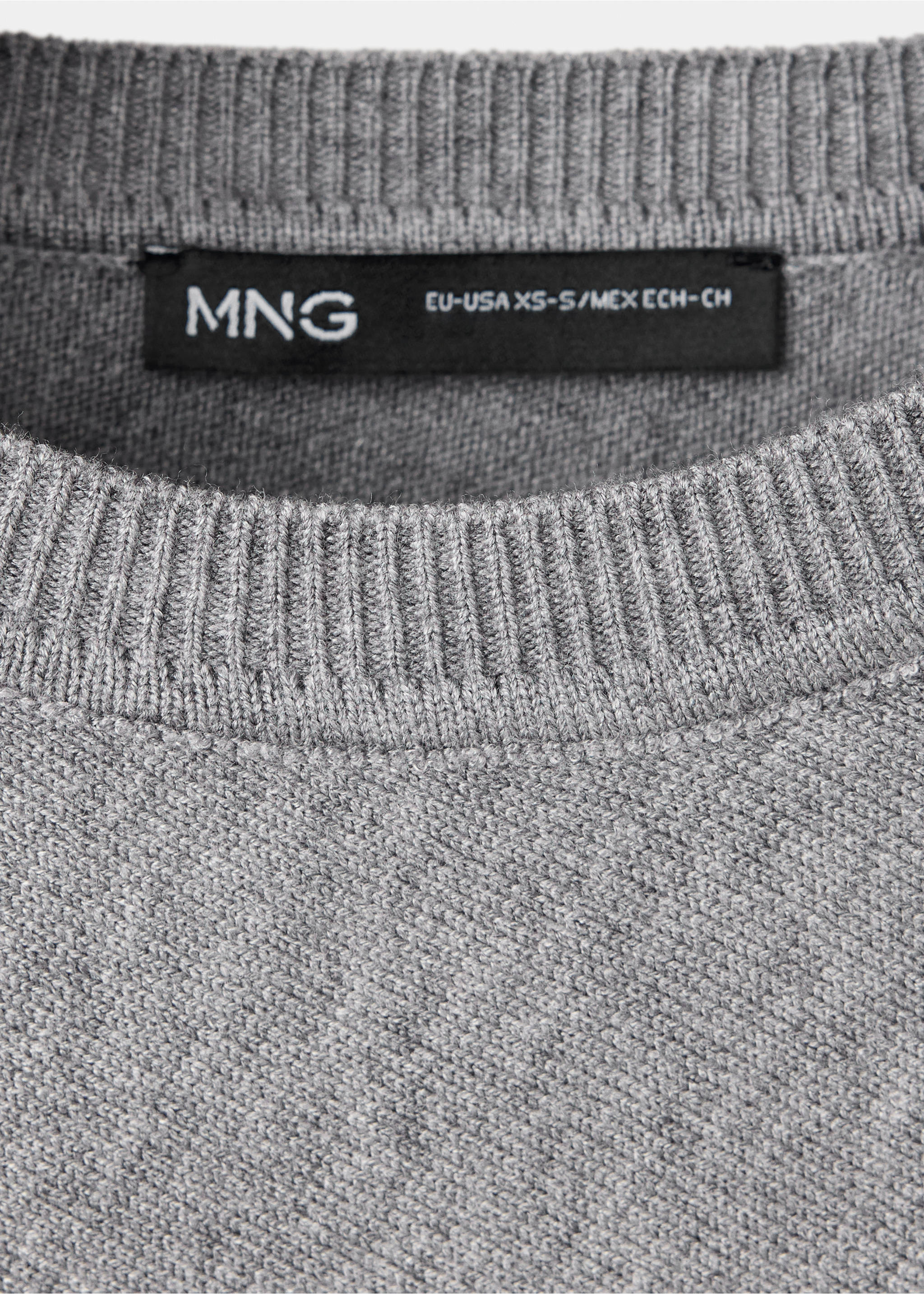 Asymmetric hem sweater - Details of the article 8, Medium Heather Grey. Ref: 37005879-00.