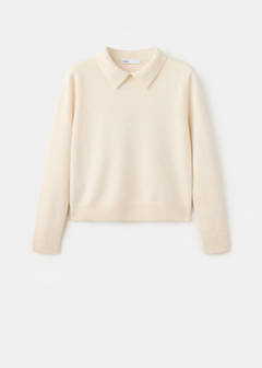 Straight-cut polo-neck jumper — Ecru 5