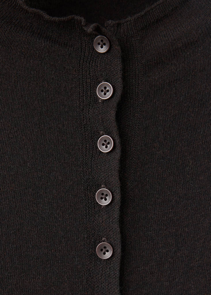 Jersey with perkins collar and bow — Chocolate