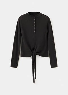 Jersey with perkins collar and bow — Chocolate 6