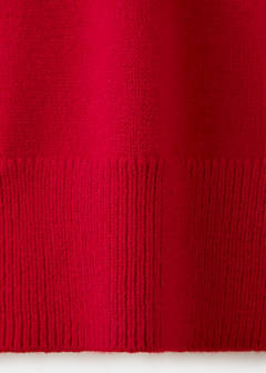 V-neck knit sweater — Red 11
