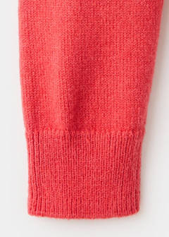 Round-neck knitted sweater — Coral Red 10