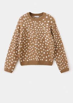 Animal print sweater — Medium Brown 4