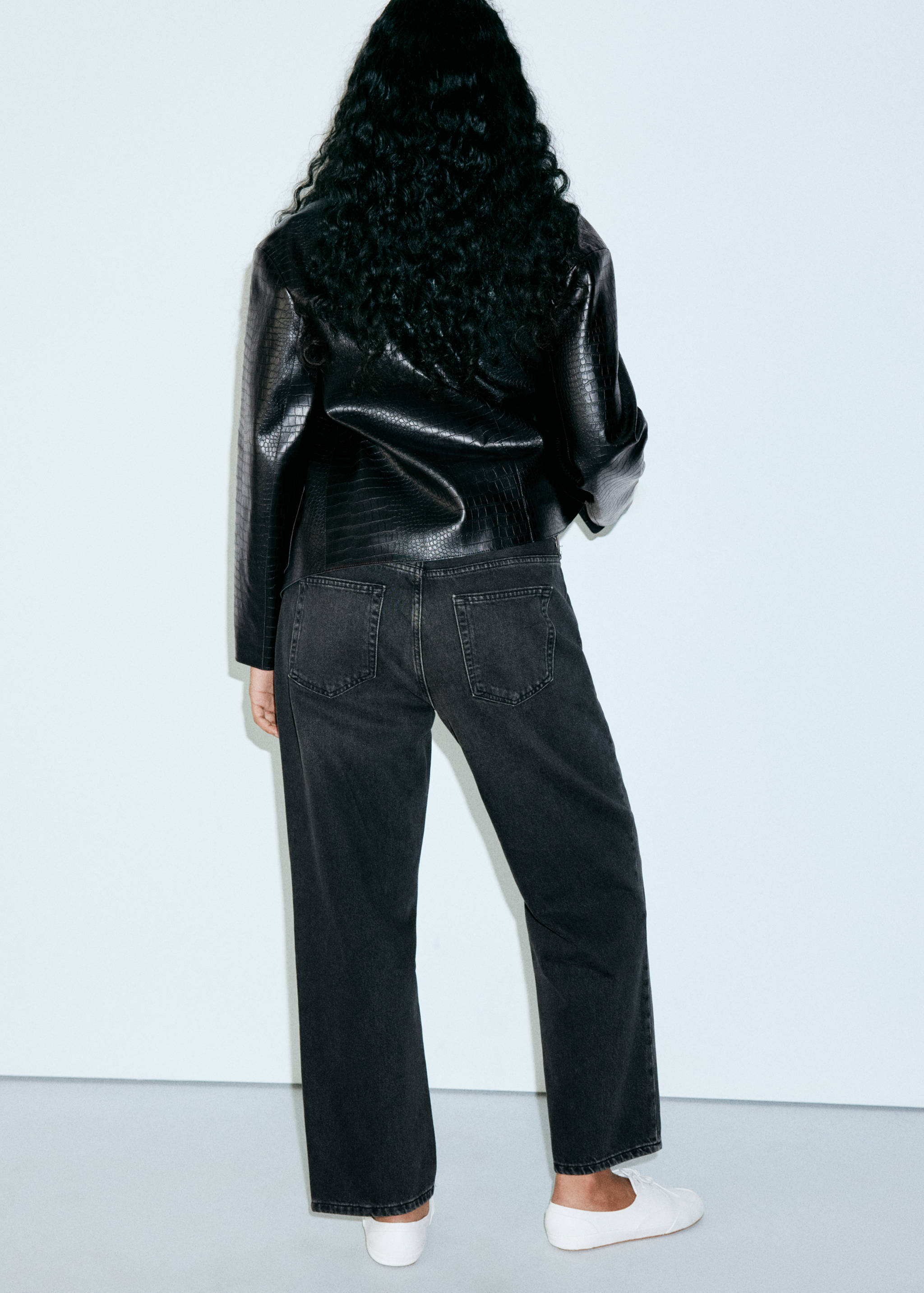 Mid-rise straight jeans - Details of the article 4