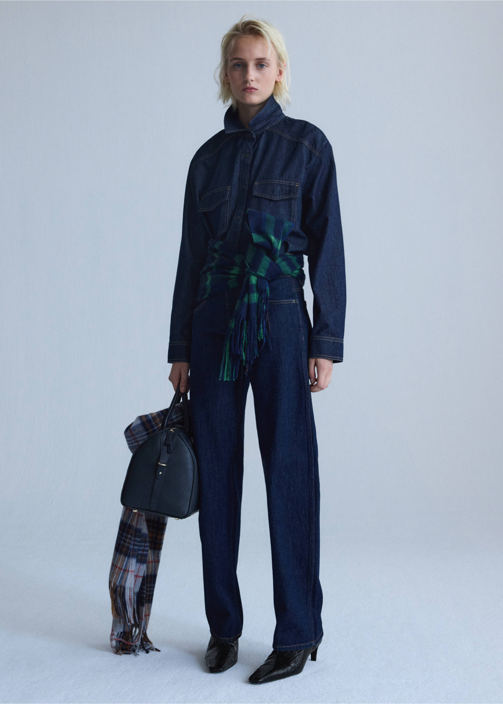 Low-rise balloon jeans - General plane, Open Blue. Ref: 37005891-00.