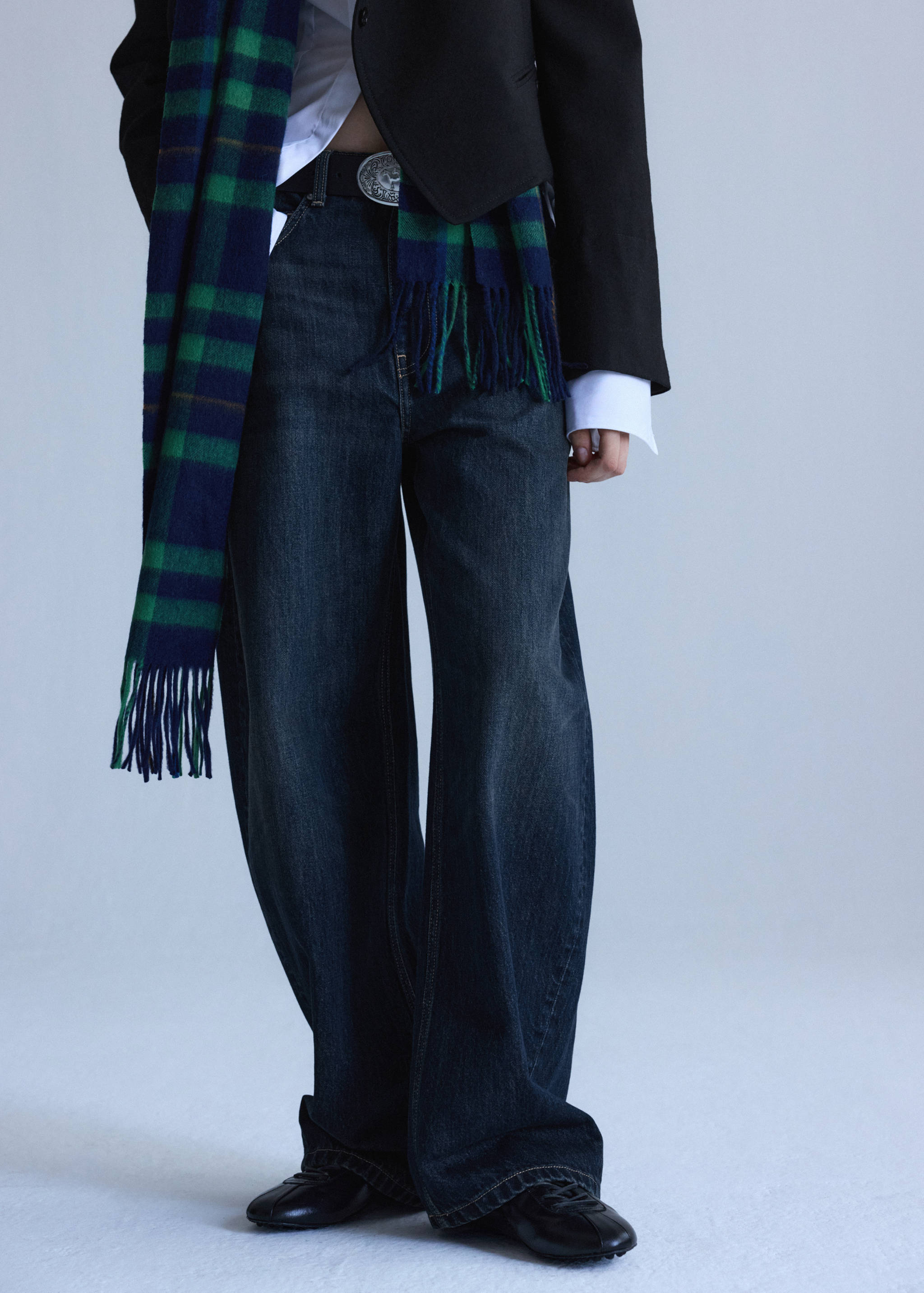 Mid-rise balloon jeans - Medium plane