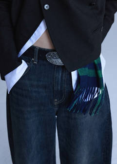 Mid-rise balloon jeans — Dark Vintage Blue 5
