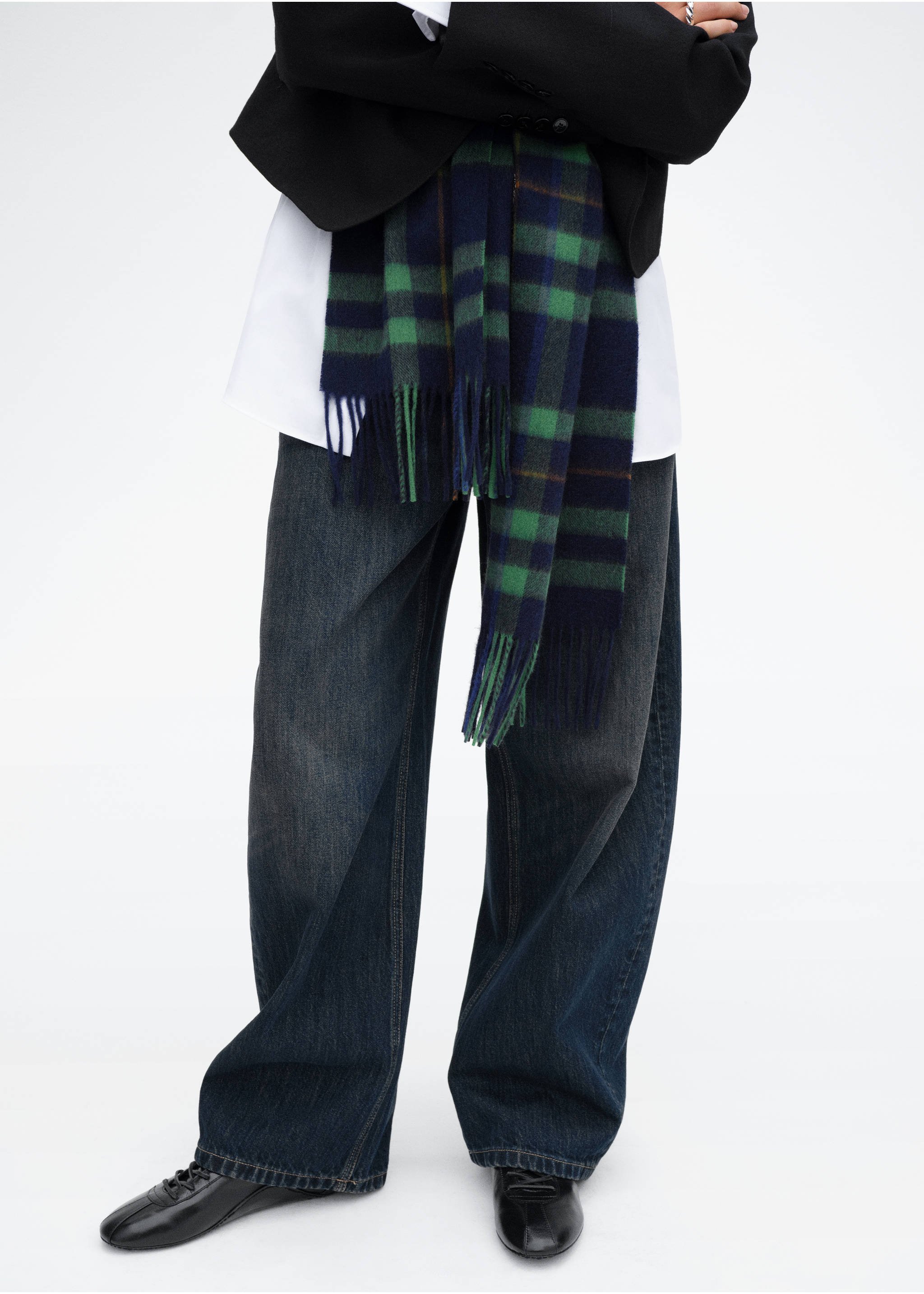 Mid-rise balloon jeans - General plane, Dark Vintage Blue. Ref: 37005894-01.