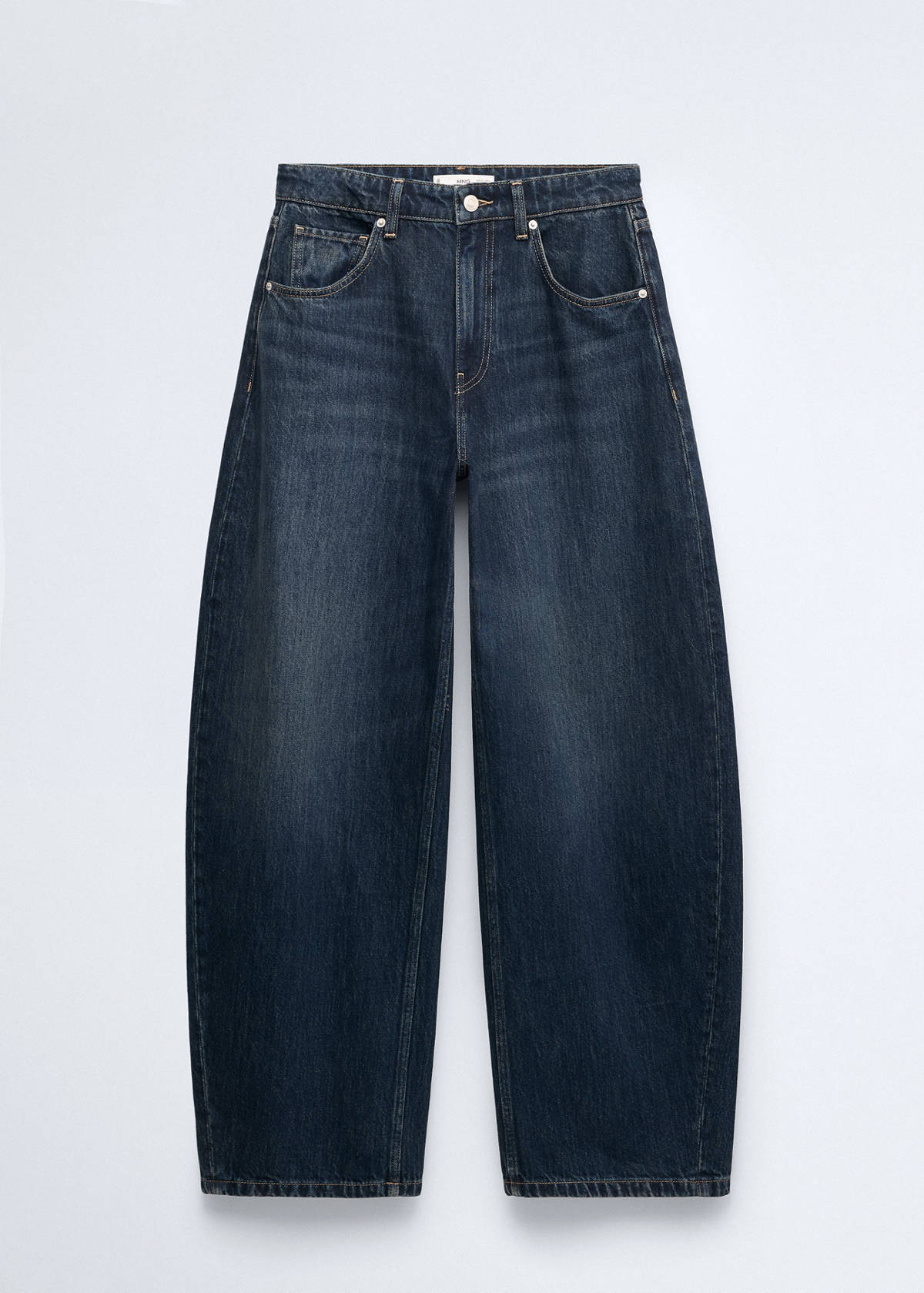 Mid-rise balloon jeans — Dark Vintage Blue