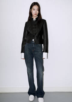 Distressed flare jeans — Dark Vintage Blue 2