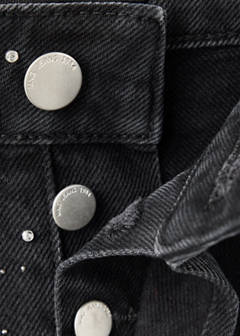 Wide leg jeans with rhinestones — Black denim 10