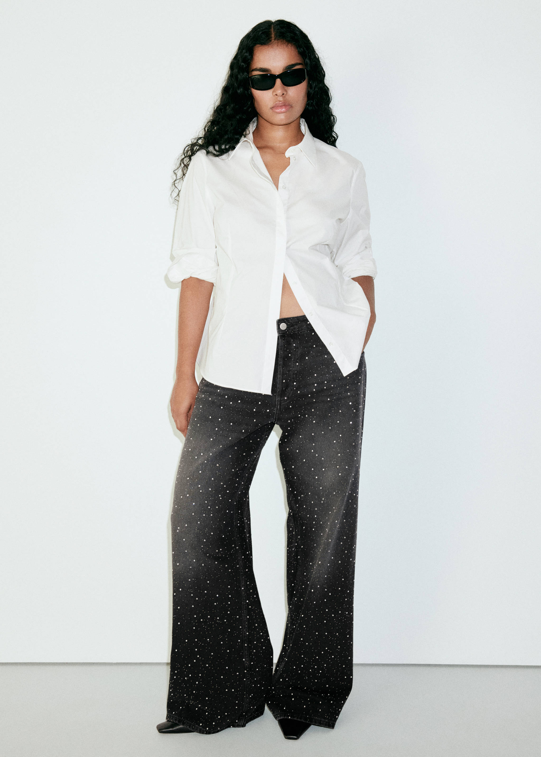 Jeans wide leg strass - Detalle del artículo 5