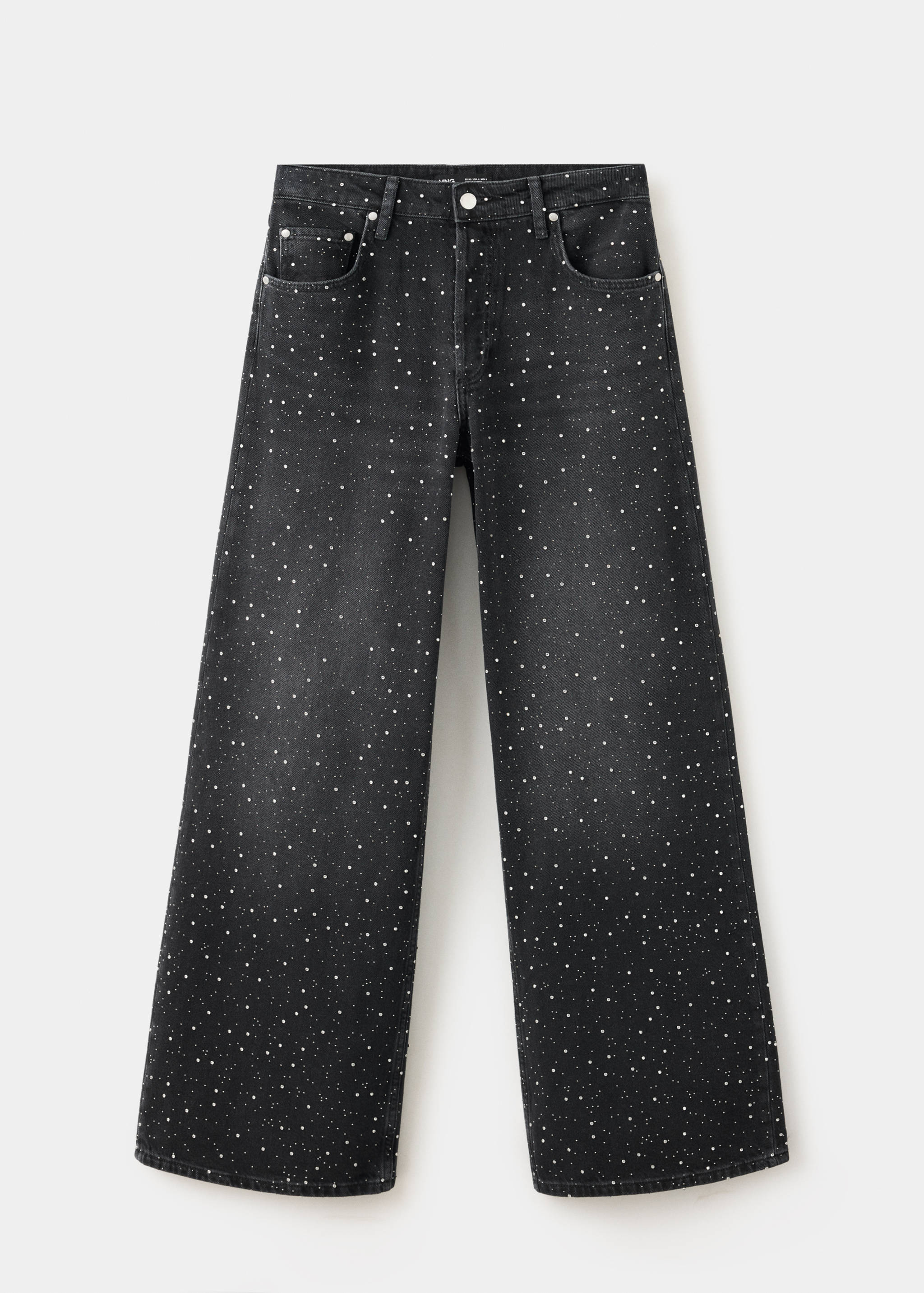 Wide leg jeans with rhinestones - Article without model