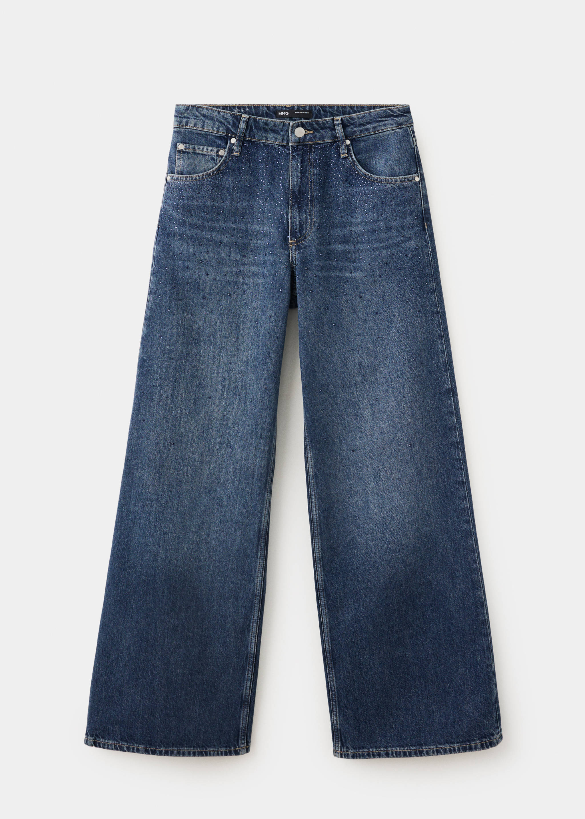 Wide leg jeans with rhinestones - Article without model
