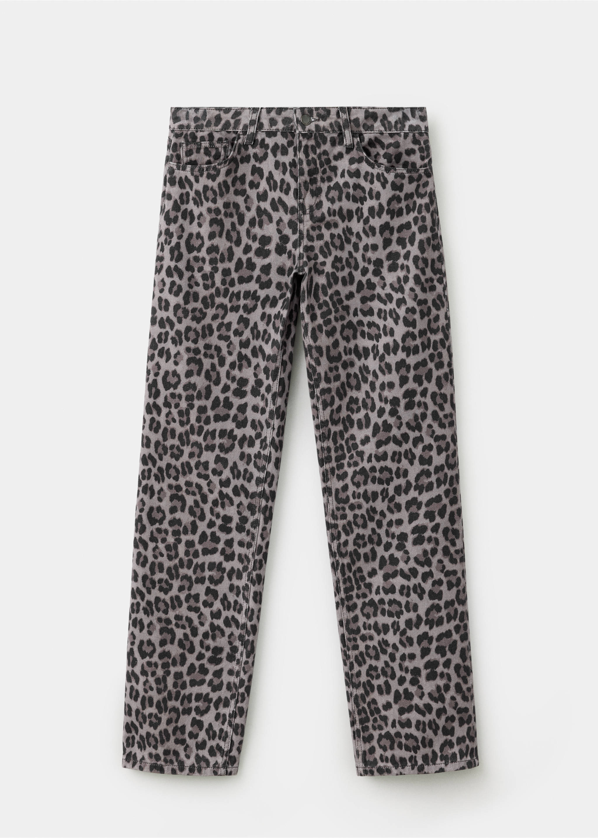 Jean droit léopard - Article sans modèle, Gris denim. Ref: 37005900-00.