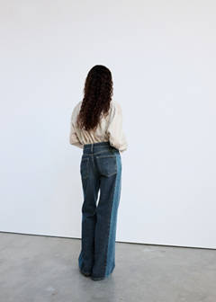 Wide-leg jeans with contrast detailing — Dark Blue 3