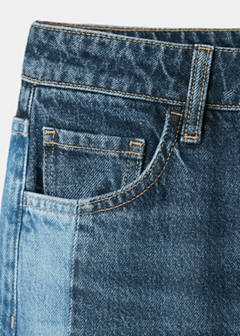 Wide-leg jeans with contrast detailing — Dark Blue 7