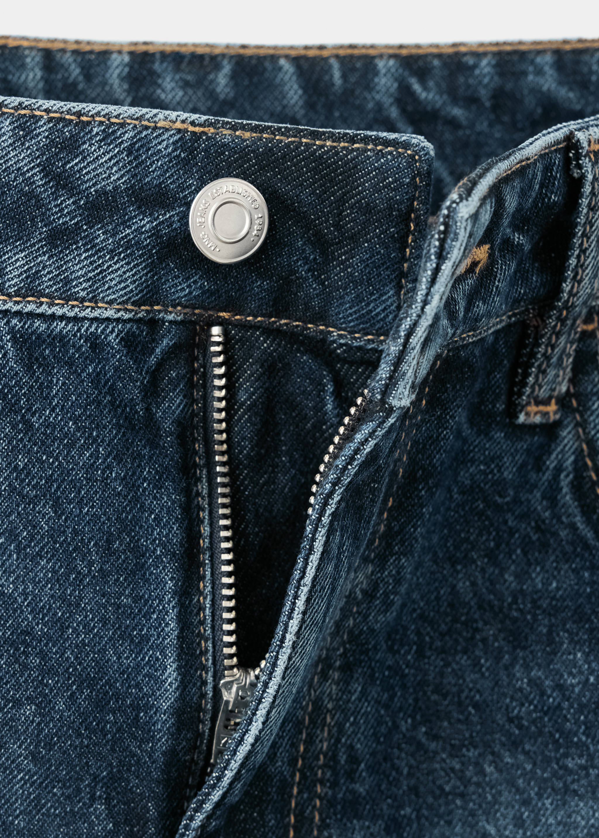 Jean wide leg avec détail contrastant - Détail de l'article 0