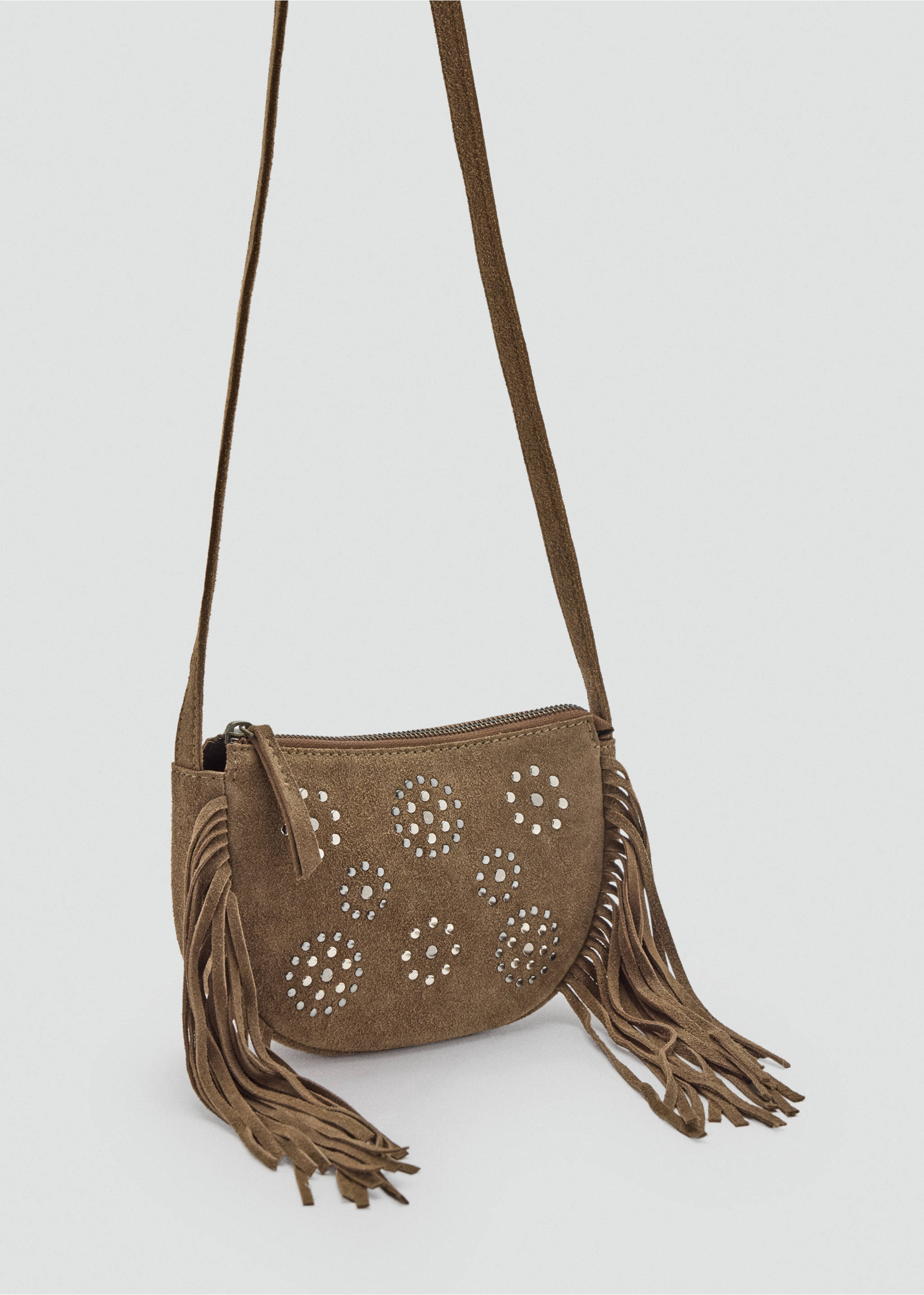 Fringe leather bag - Medium plane, Brown. Ref: 37005982-00.