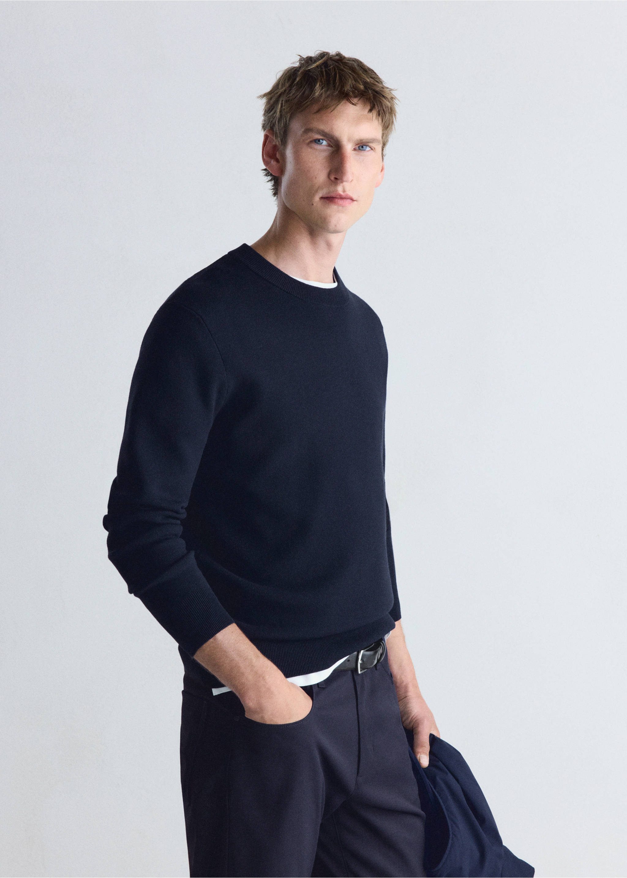 Sweater luxus - Деталь изделия 2, Глубокий темно-синий. Ref: 37005984-00.