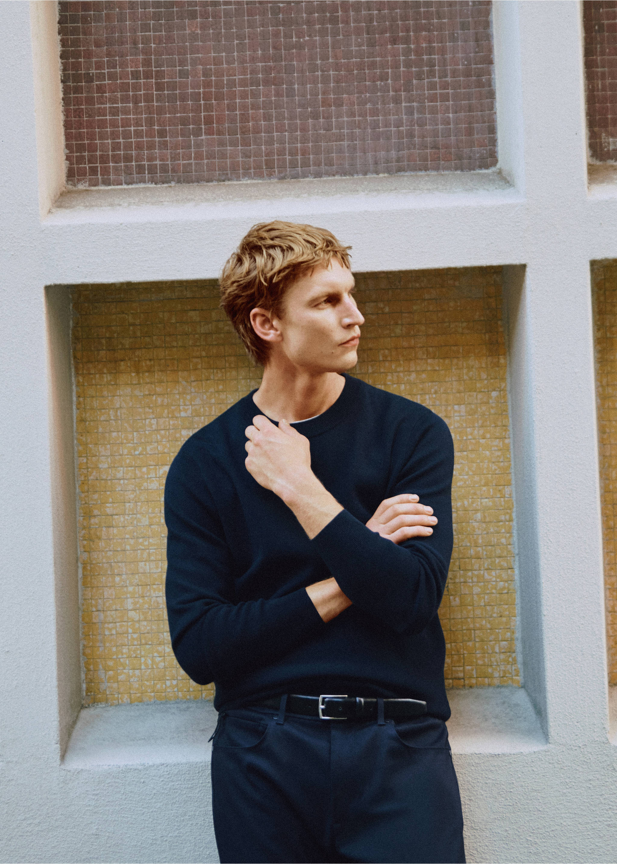 Comfort stretch jersey - Details of the article 5, Navy. Ref: 37005984-00.