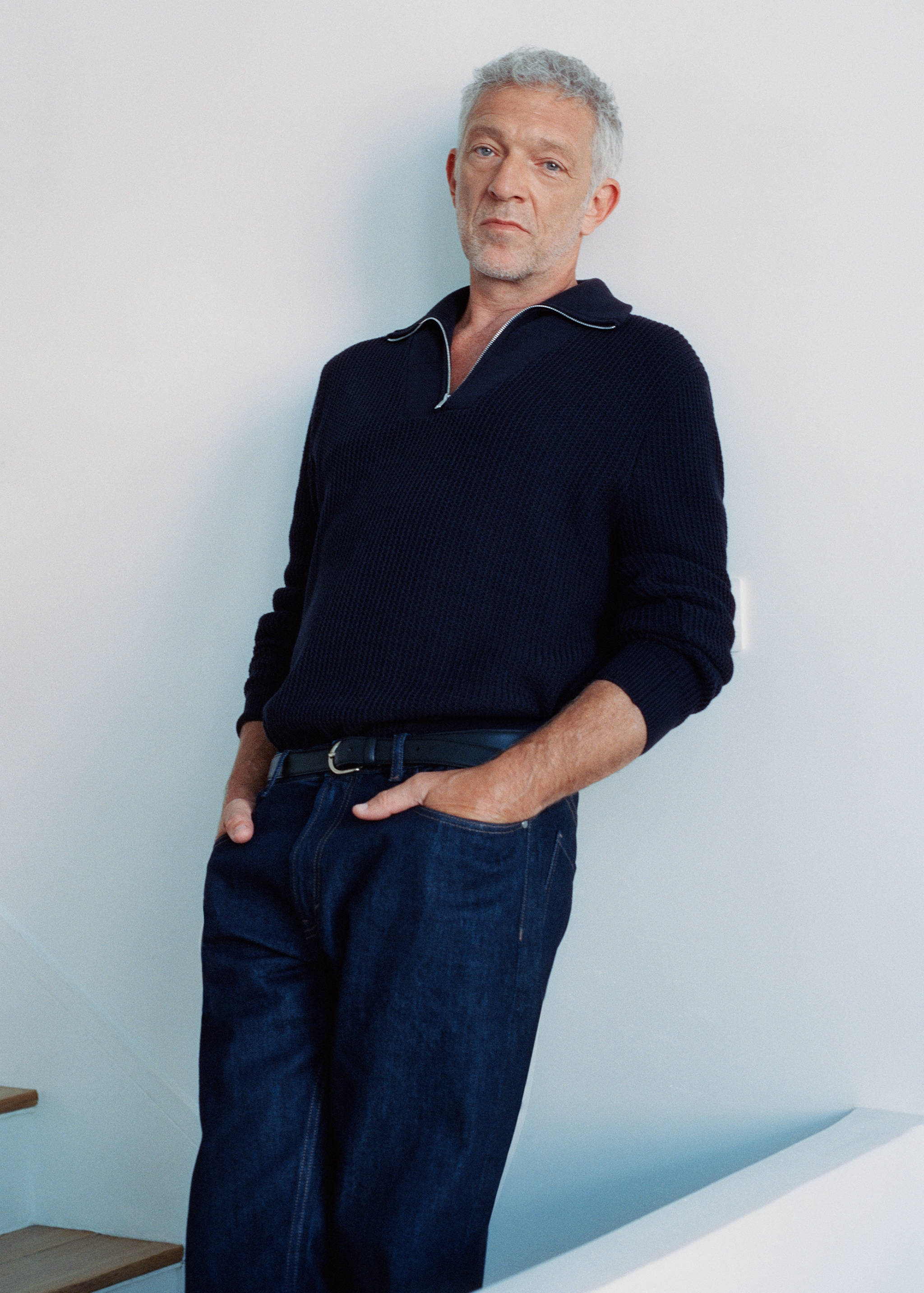 100% cotton rib knit jersey with zip fastening - Details of the article 1