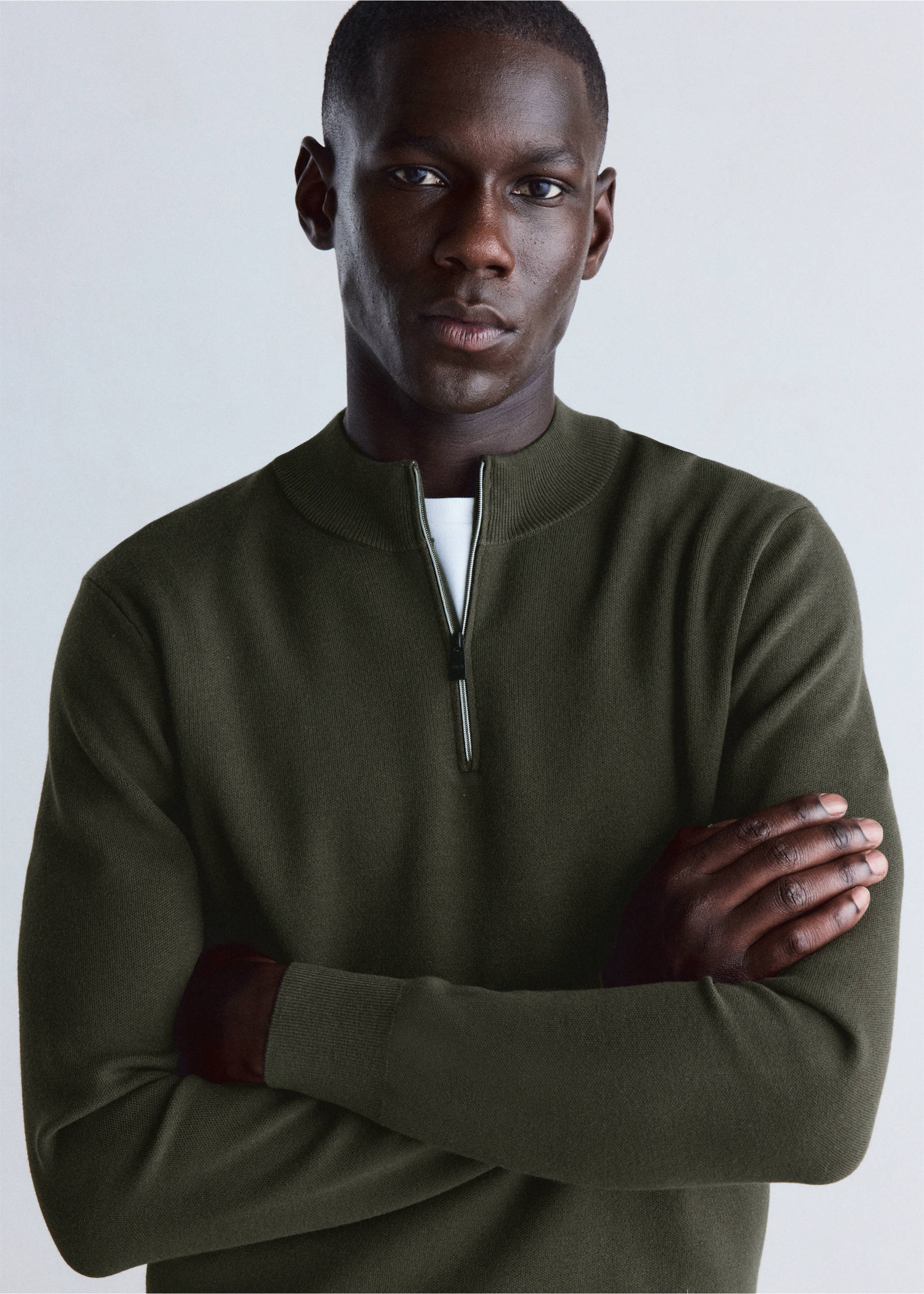 Sweater luxusp - Details of the article 1, Dark Green. Ref: 37005987-00.