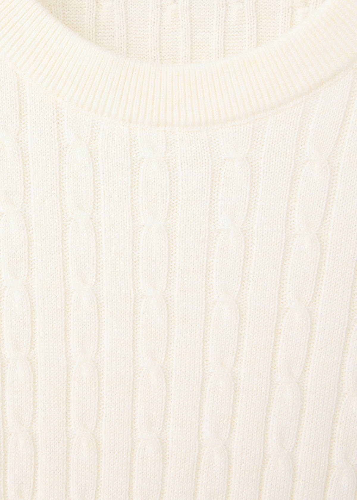 Cotton-lyocell blend cable-knit jumper — Off White