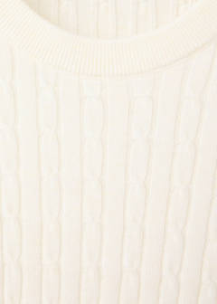 Cotton-lyocell blend cable-knit jumper — Off White 8