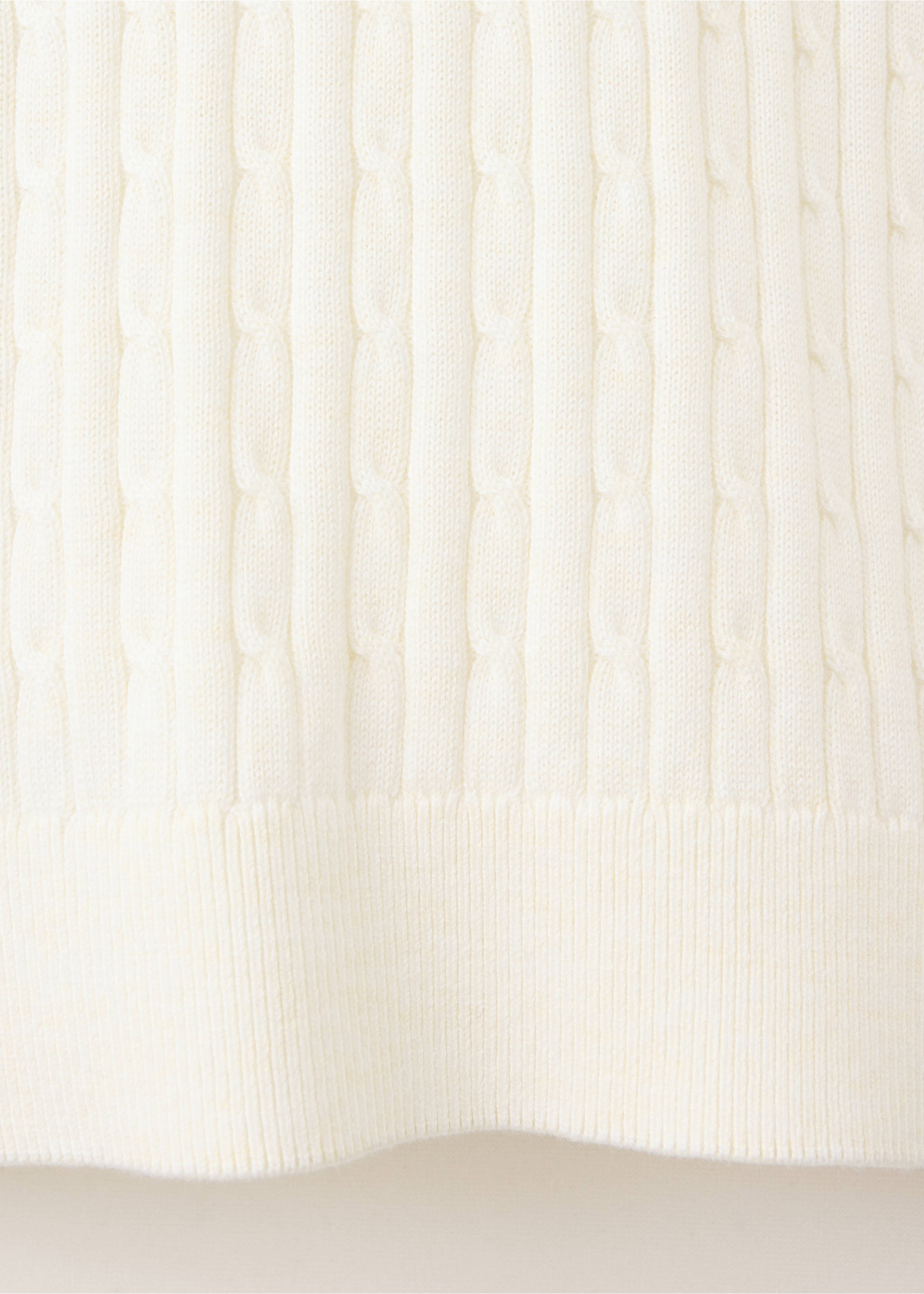Cotton-lyocell blend cable knit sweater - Details of the article 0, Off White. Ref: 37005988-00.