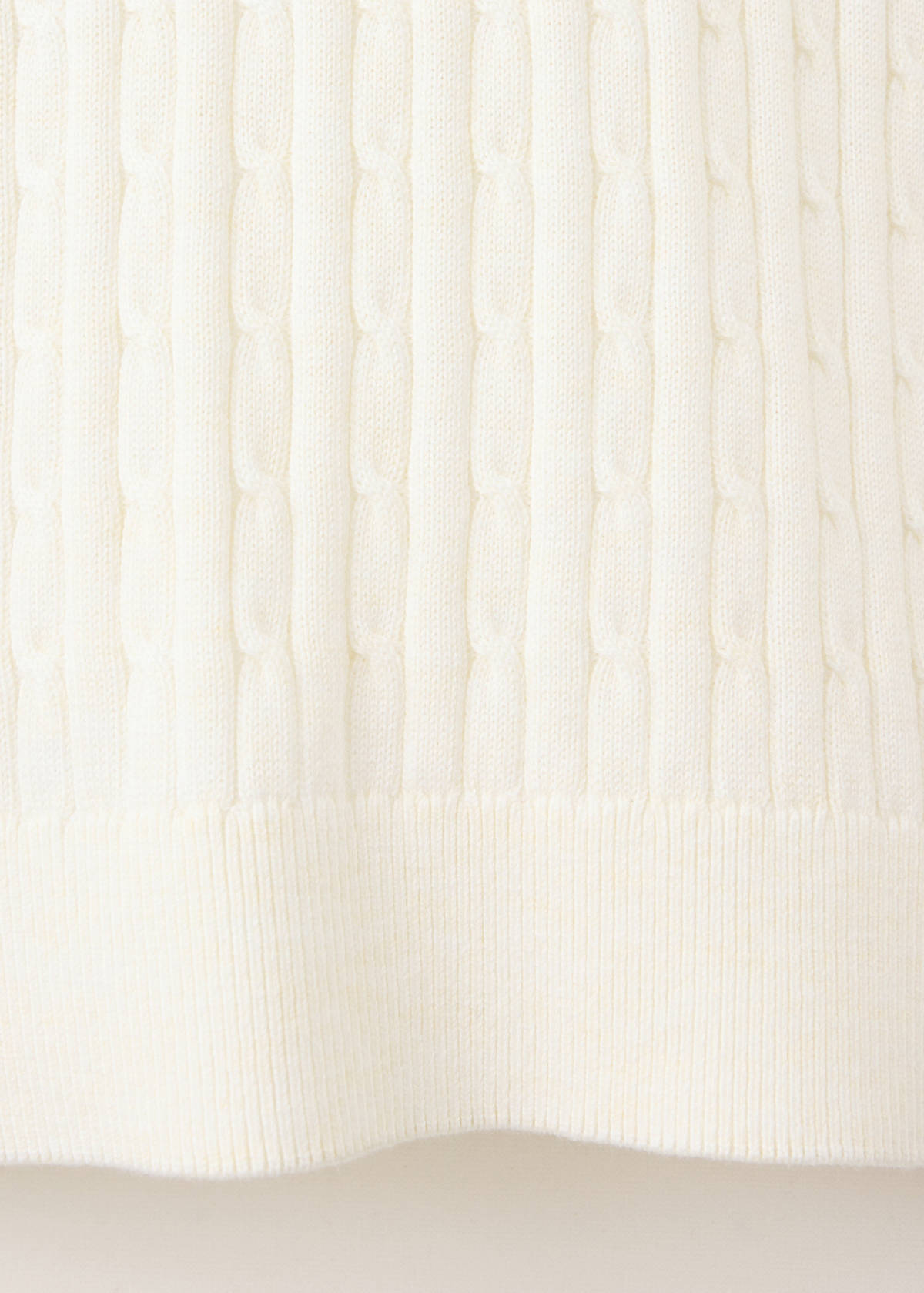 Cotton-lyocell blend cable-knit jumper — Off White