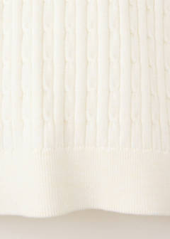 Cotton-lyocell blend cable-knit jumper — Off White 9